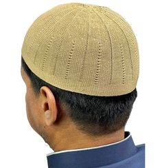 Modefa Kufi Beige Islamic Men's Knitted Kufi - Beige Men's Knit, Skull Cap, Gift Item, Accessories Hats, Everyday Wear, Shoe Accessories, Mens Accessories, Hats, Color