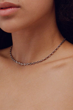 CLASSIC DELICATE CHAIN | Sophie Buhai Metal Link Chain Necklace With Sterling Silver Clasp, Sterling Silver Oxidized Chain Link Necklace, Oxidized Sterling Silver Chain Link Necklace, Everyday Chain Link Necklace With Sterling Silver Clasp, Everyday Sterling Silver Clasp Chain Necklace, Elegant Link Chain Necklace With Oxidized Finish, Silver Toggle Necklace With Cable Chain, Silver Oxidized Chain Link Necklace, Oxidized Chain Link Necklace For Gift