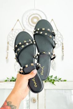 Black Studded Sandals Studded Sandals, One Half, Go Up, Extra Room, Gucci Mules