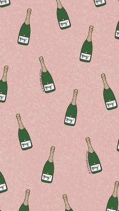 several bottles of champagne are on a pink background with the words you've got