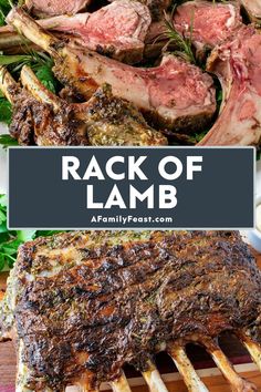 Rack of Lamb - A Family Feast Rack Of Lamb Recipes, Lamb Recipes Oven, Lamb Rack Recipe, Lamb Roast Recipe, Roast Rack Of Lamb, Chipotle Burrito, Lamb Dinner, Amazing Food Recipes, Carnitas Tacos