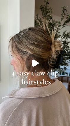 Hair Clips For Medium Length Hair, Claw Clip Updo Formal, How To Put Up Hair In Claw Clip, Easy Claw Hairstyles, How To Do The Hair Clip Hairstyle, Hairstyles In Claw Clip, Quick Easy Claw Clip Hairstyles, Hair Clip Easy Hairstyles, Long Hair In Claw Clip How To