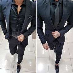 10.6b Beğenme, 34 Yorum - Instagram'da MEN'S FASHION & STYLE (@mensfashions): "By @ternos_decinel See more at @bestofmenstyle" Black Suit No Tie, Suit No Tie, Micah Gianneli, Black Suit Men, Men With Street Style, Custom Suits, Designer Suits For Men, Hairstyles Men, Mens Fashion Classy