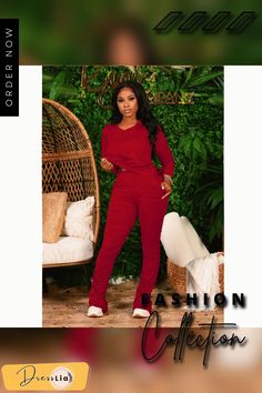 Long Sleeve Top T Shirts Long Skinny Pleated Pants Suits Casual Long Sleeve Two-piece Tops, Casual Solid Color Sets For Night Out, Casual Matching Set Tops For Fall, Fitted Casual Two-piece Set With Long Sleeves, Casual Fitted Two-piece Set With Long Sleeve, Casual Fitted Long Sleeve Two-piece Set, Casual Non-stretch Sets For Night Out, Casual Long Sleeve Pant Set For Fall, Casual Fitted Solid Color Pant Set