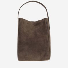 Bag made of suede One on-top handle Single compartment Inside pouch Brown Made in Italy Composition: 100% leather Leather Bucket Bag With Round Handle For On-the-go, Chic Suede Bucket Bag With Removable Pouch, Chic Suede Bag For On-the-go, Modern Rectangular Suede Hobo Bag, Modern Suede Hobo Bag With Double Handle, Modern Double Handle Suede Hobo Bag, Chic Suede Hobo Bag With Removable Pouch, Chic Rectangular Suede Bucket Bag, Chic Suede Bucket Bag With Suede Lining