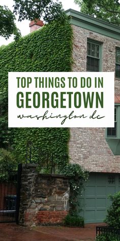 the top things to do in georgetown washington