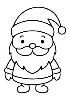 santa claus coloring page for kids to print out and color on the christmas season is here