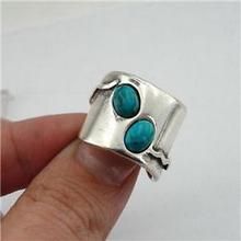 Wide Sterling Silver Turquoise Ring – Hadar Jewelry White Stone Jewelry, Square Diamond Earrings, Purple Stone Rings, Garnet Ring Silver, Wide Silver Ring, Silver Turquoise Ring, Antique Engagement Ring, Turquoise Ring Silver, Wide Ring