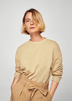 Oversize Sweatshirt, Corte Bob, Happy Hair, Short Blonde, Sweatshirt Women, 가을 패션, Hair Today, Great Hair