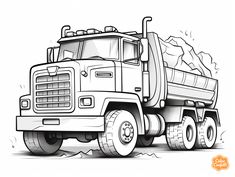 illustration of Construction-inspired dump truck mandala Coloring Page For Adults, Big Wheels, Truck Coloring Pages, Themed Activities, Wood Burning Art, Big Wheel, Dump Trucks, Construction Vehicles, Dump Truck