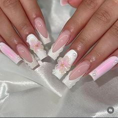 Bad Nails, Hard Nails, Simple Acrylic Nails, Almond Acrylic Nails, Nails Only, Long Square Acrylic Nails, Unique Acrylic Nails