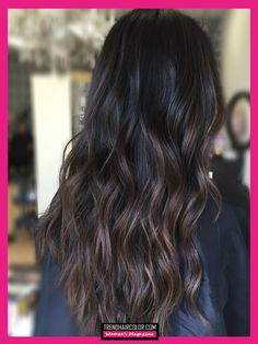 Brown Balayage, Ombre Hair Color, Brown Hair With Highlights, Dark Brown Hair, Hair Color For Black Hair