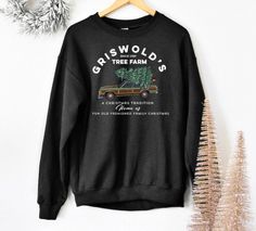 Shipping from the US. Easy 30 day return policy, 100% cotton, Double-needle neck, sleeves and hem; Roomy Unisex Fit. Griswold Family Christmas, Griswold Family, Flower Sweatshirt, Sweatshirt Cute, Tree Farm, Family Christmas Shirts, Christmas Vacation, Tree Farms, Retro Shirts