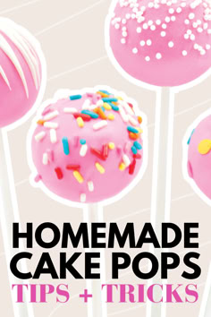 Homemade Cake Pops Tips & Tricks Recipe For Cake Pops How To Make, Icing For Cake Pops, Cake Pop Tips, How To Dip Cake Pops, Cake Pop Display Ideas Diy, How To Dry Cake Pops, How To Make The Perfect Cake Pop, Tips For Making Cake Pops, How To Make Cake Pops Easy