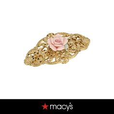 in stock Porcelain Roses, Rose Hair, Review Fashion, Hair Barrettes, Fashion Watches, Jewelry Watches, Gold Tones, In Store, Pick Up