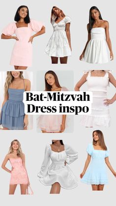 #outfitinspo #Dress #White #Pink #Blue #Bar mitzvah #Jewish #Lim #BarMitzvah Blue Bar, School Outfits, Dress White