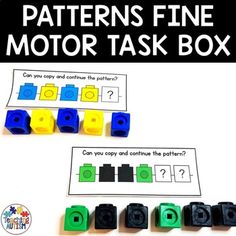 the pattern fine motor task box is shown