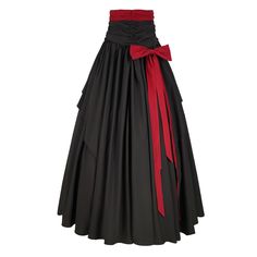 PRICES MAY VARY. Design:This renaissance skirt has a 180 degree hem, zipper back and elastic waistband,which makes it a cinch to put on by yourself.The high-waisted design further modifies your body shape Occasions Suggestions:Can be worn this long length skirt and corsets as a costume, and even as a regular skirt every day. Perfect for renaissance festival, Pirate costume,performance, victorian themed party, church, Halloween, weddings, woodland, beach, casual daily wear, etc Fabric:The skirt i Vintage Skirts, Long Skirts, Red Long Skirt, Circle Skirt Pattern, Skirt Images, Gothic Skirts, Fishtail Skirt, Beautiful Skirts, Skirt Design