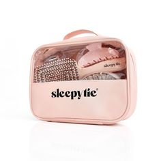 Self-Care Set – Sleepy Tie Facial Ice Roller, Face Wash Headband, Large Hair Clip, Time Routine, Ice Roller, Paddle Brush, Night Time Routine, Satin Pillowcase, Make Beauty