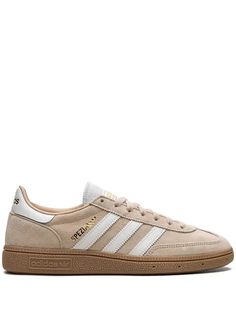 Adidas Handball Spezial Beige Sneakers - Neutrals | Editorialist Adidas Cream Sneakers With Contrast Sole, Adidas Cream Leather Sneakers, Cream Leather Adidas Sneakers, Adidas Cream Sneakers With Gum Sole, Adidas Beige Sneakers With Rubber Sole, Adidas Beige Sneakers With Boost Midsole, Sporty Beige Skate Shoes With Gum Sole, Beige Sporty Skate Shoes With Gum Sole, Adidas Handball Spezial