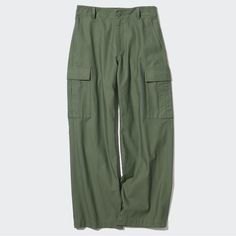 Cute Pants From Uniqlo Womens Cargo Trousers, Straight Cargo Pants, Uv Protection Clothing, Puffer Jacket Style, Chino Joggers, Parka Vest, Green Cargo Pants, Pants Details, Cute Pants