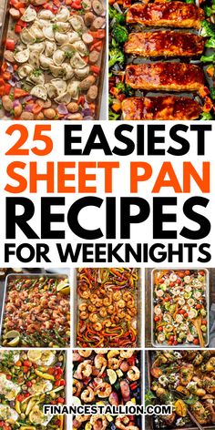 Sheet pan recipes are perfect for easy and delicious weeknight family meals. Discover healthy sheet pan recipes, quick sheet pan dinners, and simple sheet pan meals. Try sheet pan chicken for family-friendly meals, or explore sheet pan vegetarian recipes for a healthy twist. Enjoy sheet pan seafood recipes that are perfect for weeknight dinners. Find family-friendly sheet pan dinners and one-pan recipes that make cooking and cleanup a breeze. So make sure to try these easy Sunday dinner ideas. Quick Sheet Pan Dinners, Pan Dinner Recipes, Easy Sheet Pan Dinner, Pan Dinners, Pan Meals, Pan Recipes, Sheet Pan Dinners, Sheet Pan Recipes, Sheet Pan