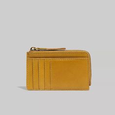 Madewell Leather Zip Card Case Wallet Gold Bifold Coin Purse For Everyday Use, Gold Wallet With Coin Pocket For Everyday Use, Gold Wallet With Zipper Pouch For Everyday Use, Gold Wallets With Zipper Pouch For Everyday Use, Gold Bifold Wallet For Everyday Use, Gold Wallet For Everyday Use, Chic Wallets With Card Slots For Everyday Use, Gold Coin Purse With Card Slots For Everyday Use, Classic Gold Coin Purse For Everyday Use