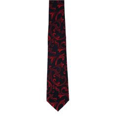 This handsome and elegant necktie is part of our Christian the Romantic Brocade Collection. Done in a rich black silk, featuring a passionate red, royal blue, silver, yellow, or green vine brocade swirling all over. This classy necktie levels up the sophistication of any suit or tuxedo and pairs perfectly with the braces, pocket square, and bow tie that this collection offers. Great for a night out on the town or that distinguished gentleman who desires that extra pop of class for his wardrobe. Black Silk Tie For Formal Occasions, Black Silk Ties For Formal Occasions, Red Ties For Black-tie Events, Elegant Black Neckwear With Inside Ties, Red Silk Tie For Business, Red Silk Ties For Business, Elegant Red Neckwear With Ties, Elegant Black Silk Tie, Red Standard Tie For Formal Occasions