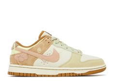 Wmns Dunk Low 'On The Bright Side' - Nike - DQ5076 121 - coconut milk/bio beige/sail Wmns Dunk Low, Pretty Shoes Sneakers, All Nike Shoes, Flight Club, Embroidered Shoes, Fresh Shoes