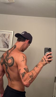 Tattoo Boy Aesthetic, Ryan Manick, Tatto Boys, Devil Tattoo, Scary Tattoos, Neck Tattoos, Boy Tattoos, Hot Tattoos, Four Horsemen