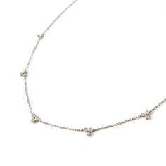 description This necklace features five intricate crystals evenly spaced apart on a delicate, diamond-cut cable chain from our signature O Collection. Pair it with other necklaces from this collection. Our patented connectors let you easily link and layer necklaces in any order you desire. end description details Cubic Zirconia with Bezel setting, 4mm Adjustable chain: 15-18in (38-46cm) When layered, chain length is: 15-21in (38-53cm) Learn more end details materials .925 Sterling Silver Spring Layer Necklaces, Necklaces Unique, Layered Choker Necklace, Silver Necklace Set, Layered Chain, Layered Chokers, Layered Necklace Set, Choker Necklace Set, Silver Spring