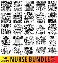 nurse svg bundle with nurses sayings