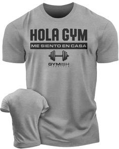 Hola gym Gray Relaxed Fit T-shirt For Gym, Athletic Heather Moisture-wicking T-shirt For Gym, Athletic Heather Moisture-wicking T-shirt For Training, Athletic Heather Moisture-wicking Training T-shirt, Fitted Sports T-shirt, Gray Athletic Fit T-shirt For Gym, Athletic Fit Breathable T-shirt In Athletic Heather, Fitted Pre-shrunk T-shirt For Sports, Gray Sweat-resistant T-shirt For Gym