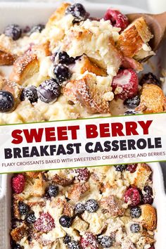 the cover of sweet berry breakfast casserole