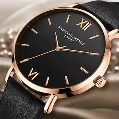 Novel Design: The watch features a glossy dial with simple rose gold hands, offering a stylish and elegant appearance that complements your fashion sense and charm. Quality Material: Crafted with high-quality materials including leather and alloy, ensuring durability and beauty. The leather band adds comfort to your wearing experience. Widely Use: Suitable for daily wear, this versatile watch can be worn on any occasion and pairs well with various outfits, enhancing your overall look. Best for Gifts: This watch and bangle set is an excellent gift choice for birthdays, Mother's Day, Christmas, Valentine's Day, or any occasion that warrants celebration. It's suitable for women's daily activities such as work, shopping, dating, household chores, vacations, and outdoor adventures. Trendy Gold Leather Watch, Watch And Bangle, Casual Bracelets, Cheap Watches, Fashion Elegant, Black Chain, Gold Hands, Bangle Set, Quartz Bracelet