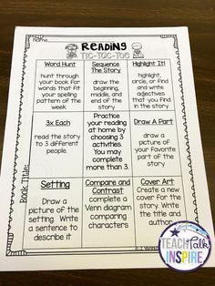 an interactive reading activity for students to use with their writing skills and practice materials in the classroom