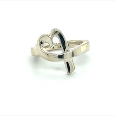 Tiffany & Co Estate Heart Ring Size 4.75 Sterling Silver TIF274 - Certified Fine Jewelry Tiffany Co Rings, Jewelry Tiffany, Tiffany And Co Necklace, John Hardy Jewelry, Akoya Pearl Necklace, David Yurman Ring, Loving Heart, Tiffany Co Jewelry, Akoya Pearls