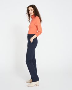 A sleek pant made from our soft-yet-structured signature ponte fabric is always a smart choice. Equal parts luxurious and comfortable, the Smart Signature Ponte Pants are tailored to look like polished pants, but made to feel like loungey leggings. Fitted at the waist and hip, with an easier leg, and complete with invisible zip pockets that will lay flat on the body, these pull-on ponte pants will work for work or play. Fans of the best-selling Moro Ponte Pants will probably want to add this sty Puffer Vest Fashion, Athleisure Pants, Weekend Dresses, Ponte Fabric, Ponte Pants, Vest Fashion, Petite Jeans, Invisible Zip, Blazer Fashion