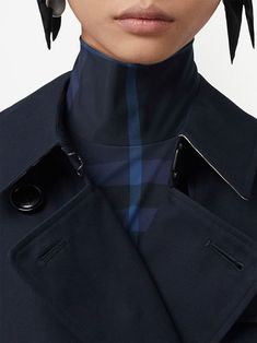 Find BURBERRY Kensington Heritage Trench Coat on Editorialist. navy blue cotton blend Vintage Check-pattern lining double-breasted button fastening classic collar classic lapels long sleeves Luxury Navy Outerwear With Double-breasted Buttons, Luxury Navy Double-breasted Outerwear, Designer Navy Outerwear For Work, Blue Outerwear With Concealed Placket, Designer Double Button Peacoat For Work, Designer Workwear Peacoat With Button Closure, Designer Workwear Peacoat, Designer Blue Double-breasted Outerwear, Blue Peacoat With Hidden Buttons For Work