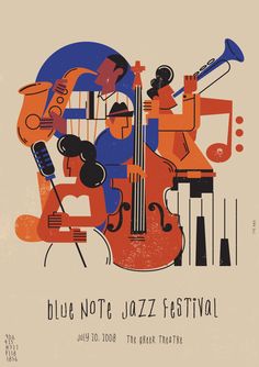 a poster for the blue note jazz festival