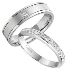 Platinum Princess Cut Diamond Wedding Rings Set, His and Hers Wedding Bands - LTB JEWELRY His Wedding Band, Princess Cut Diamond Wedding Rings, His And Hers Wedding Bands, Wedding Rings Sets His And Hers, Wedding Rings Set, Couple Ring Design, Stunning Diamond Rings, Matching Wedding Rings, Platinum Wedding Band