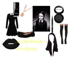 "Wednsday Adam inspired costume!" by wynterwolf on Polyvore featuring Walking Cradles, Fendi, Chanel, Stila and Manic Panic NYC Manic Panic, Fendi, Chanel, Walking, Perfect Clothing