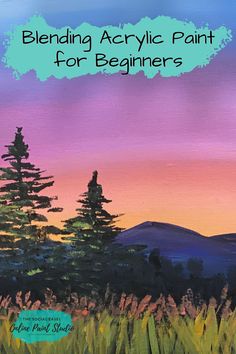 an acrylic painting with the title blending acrylic paint for beginners