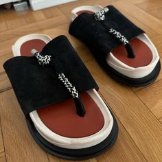 Only Worn 1 Time, In Perfect Condition & So Cute/Comfy! Size 39 (Womens 8.5/9) Black Leather Sandals With Contrast Sole, Acne Studios Shoes, Plus Size Baddie, Plus Size Baddie Outfits, Cute Comfy, Shoes Brand, Baddie Outfits, Shoe Brands, Women's Shoes Sandals