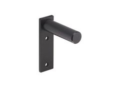 a black door handle on a white background