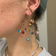 Crystal Statement Earrings, Celestial Earrings, Bangle Bracelet Set, Fish Hook Earrings, Funky Jewelry, Turquoise Rings, Crazy Lace Agate, Large Earrings, Matching Necklaces