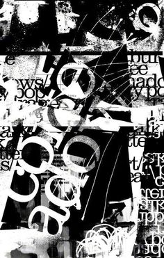 an abstract black and white photo with the word boo on it