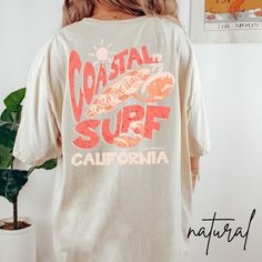 Coastal Surf Shirt Coconut Girl Clothes Trendy Beachy Shirts Surf Tee Oversized Tshirt Summer Tee Graphic Ts Mermaidcore Ocean Insipred Tee - Etsy Oversized Vsco Crew Neck T-shirt, Trendy Cotton T-shirt For Surfing, Oversized T-shirt With Back Print For Summer, Oversized Casual T-shirt For Beach Season, Surfing T-shirt With Front Print And Short Sleeves, Graphic Tee T-shirt For Surfing With Relaxed Fit, Relaxed Fit Graphic Tee For Surfing, Graphic Tee With Relaxed Fit For Surfing, Cotton Surfing T-shirt With Screen Print