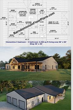 Clementine Barndominium 50′ x 65′ – 5 bedroom – 3 bathroom w/ Mudroom 3,250 sq ft living plus 40′ x 35′ shop Barndominium With Mudroom, Shop House Floor Plans 4 Bedroom, 5 Bedroom Barndominium Floor Plans With Shop, Shop House Plans 4 Bedroom, 5 Bedroom House Floor Plan Barndominium, Barnodium Floor Plans 4 Bedroom, 5 Bedroom Shop House Plans, Barndominium Floor Plans With Foyer, Barndimonium House 4 Bedroom