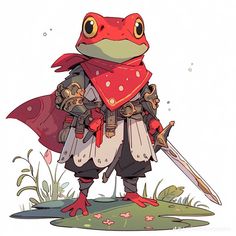 Frostbite Studios, Frog Art, Dungeons And Dragons Characters, Dnd Art, A Frog, Creature Concept Art, Fantasy Concept Art, Cute Frogs, Creature Concept